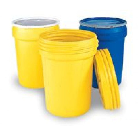 Eagle Blue Haz-Mat 30 Gallon Polyethylene Containment Overpack Drum With Metal Lever Lock Ring 21 1/8" X 28 1/2"