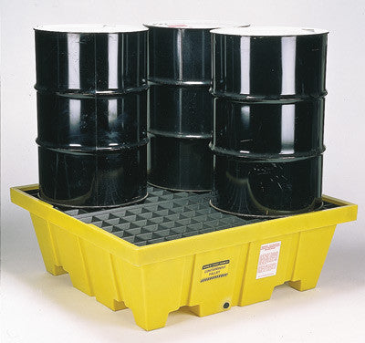 Eagle Four Drum (60 Gallon Capacity) Polyethylene Modular Spill Containment Platform