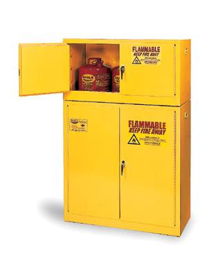 Eagle 90 Gallon Yellow Two Shelf With Two Door Manual Close Flammable Safety Storage Cabinet