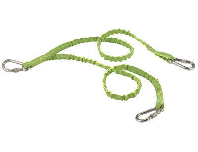 Ergodyne Lime Green SQUIDS 3311 Twin Leg 15 Pound Tool Lanyard With Three Stainless Steel Carabiners