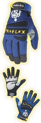 Ergodyne 2X Black ProFlex 710 Trade Series Full Finger Synthetic Leather And Spandex Anti-Vibration Gloves With Woven Elastic Cuff, Textured PVC On Palm And Fingers, Neoprene Knuckle Pad And Terry Thumb Brow Wipe (Replaced By E5716156)