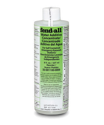 Fend-all 8 Ounce Bottle Sperian Water Additive For Use with Porta Stream ll And lll Eye Wash Stations