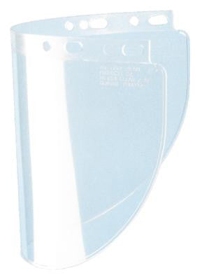 Fibre-Metal Model 4178 8" X 16 1/2" X .060" Clear Propionate Molded Wide Vision Faceshield Window (Bulk Package 50 Per Case)