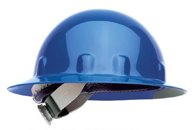 Fibre-Metal Blue SuperEight Class E, G or C Type I Thermoplastic Full Brim Hard Hat With Ratchet Suspension