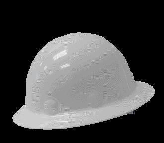 Fibre-Metal White SuperEight Class E, G or C Type I Thermoplastic Hard Cap With Ratchet Suspension