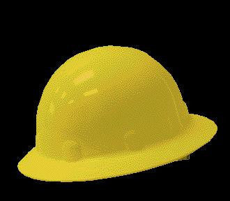 Fibre-Metal Hi-Viz Yellow SuperEight High-Visibility Class E, G or C Type I Thermoplastic Hard Cap With SwingStrap Suspension