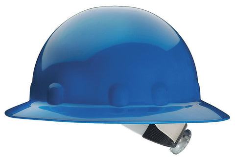 Fibre-Metal Blue SuperEight SwingStrap Series Class E, G or C Type I Thermoplastic Full Brim Hard Hat With SwingStrap Suspension