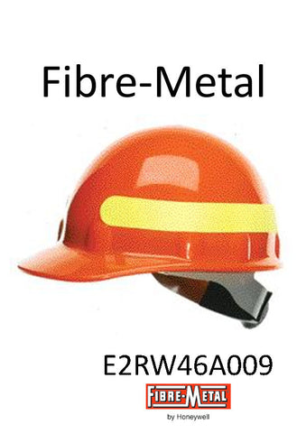 Fibre-Metal Hi-Viz Orange SuperEight High-Visibility Class E, G Or C Class I Thermoplastic Hard Cap With Ratchet Suspension And Yellow Reflective Tape