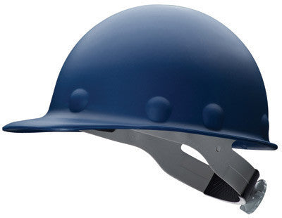 Fibre-Metal Blue Roughneck P2A Series Class C And G ANSI Type 1 Fiberglass Hard Cap With Ratchet Suspension