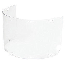 Fibre-Metal Model 6750 8" X 16 1/2" X .060" Clear Propionate Molded Extended View Faceshield Window For FM400 And FM500 Dual Crown High Performance Faceshield