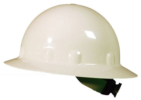 Fibre-Metal White SuperEight SwingStrap Series Class E, G or C Type I Thermoplastic Full Brim Hard Hat With SwingStrap Suspension