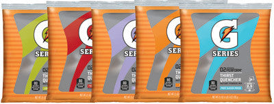 Gatorade 21 Ounce Instant Powder Pouch Assorted Flavors Electrolyte Drink - Yields 2.5 Liquid Gallons (32 Packages Per Case)