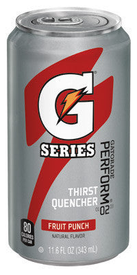 Gatorade 11.6 Ounce Ready To Drink Can Fruit Punch Electrolyte Drink (24 Cans Per Case)