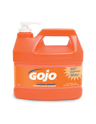 GOJO 1Gallon Bottle Natural* Orange Orange Citrus Scented Lotion Formula Hand Cleaner With Pump Dispenser