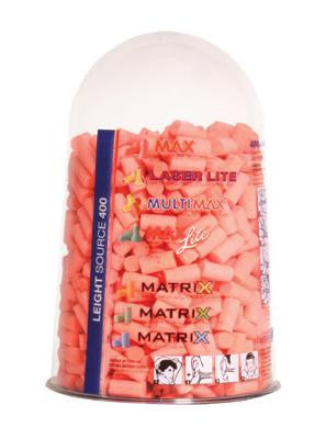 Howard Leight Leight Source 400 Earplug Dispenser Refill (200 Pair Single Use Matrix No-Roll Orange Foam Corded Earplugs Per Bag)