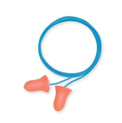 Howard Leight Single Use Max Bell Shaped Polyurethane And Foam Corded Earplugs (1 Pair Per Polybag, 100 Pair Per Box)