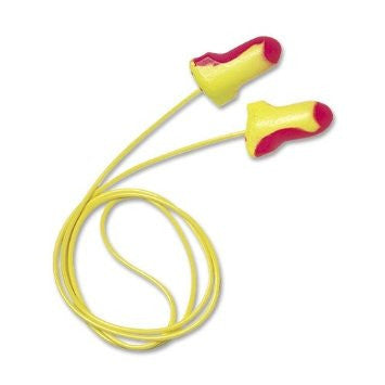 Howard Leight Single Use Laser-Lite Contoured T-Shape Polyurethane And Foam Corded Earplugs (1 Pair Per Polybag, 100 Pair Per Box)