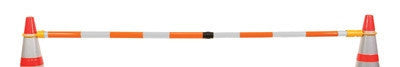 JBC Safety 6' - 10' White And Orange Reflective Retractable Cone Bar