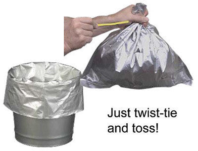 Justrite Disposable Bucket Liner For Smoking Receptacles With Twist Ties (10 Per Pack)