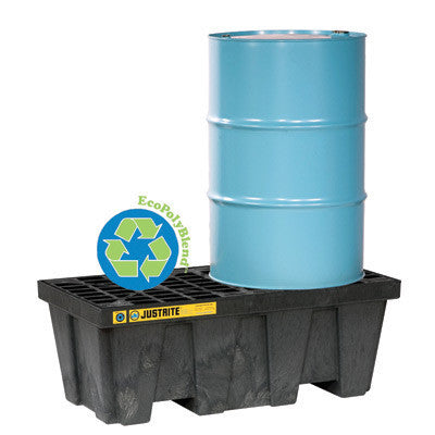 Justrite 2 Drum EcoPolyBlend Spill Control Pallet