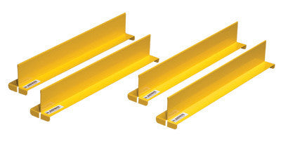 Justrite 2" X 2 1/32" X 14 11/64" Yellow Steel Shelf Dividers