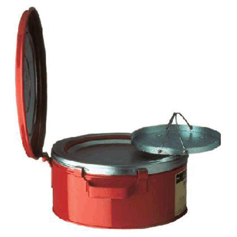 Justrite 2 Quart Red Safety Bench Can Without Wire Basket