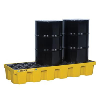 Justrite Black 3 Drum EcoPolyBlend Spill Control Pallet