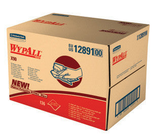 Kimberly-Clark Professional* 11.1" X 16.8" White WypAll* X90 Heavy Duty Cloth Wipers (136 Sheets Per BRAG* Box)