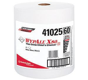 Kimberly-Clark 12 1/2" X 13.4" White WYPALL X80 SHOPPRO Jumbo Roll Shop Towels (475 Per Roll)