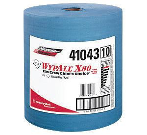 Kimberly-Clark 12 1/2" X 13.4" Blue WYPALL X80 SHOPPRO Jumbo Roll Shop Towels (475 Per Roll)