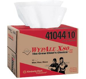 Kimberly-Clark 12.5" X 16.8" White WYPALL X80 1/4 Fold SHOPPRO Shop Towels In BRAG Box (160 Per Box)