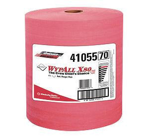 Kimberly-Clark 12 1/2" X 13.4" Red WYPALL X80 SHOPPRO Jumbo Roll Shop Towels (475 Per Roll)