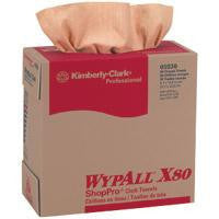 Kimberly-Clark 9.75" X 16.75" Orange WYPALL X80 Towels In Pop-Up Box (80 Per Box, 5 Boxes Per Case)