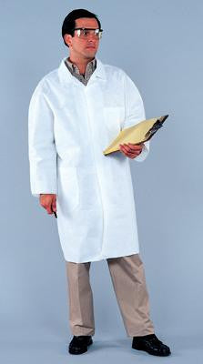 Kimberly-Clark Professional* Medium White KleenGuard* A20 MICROFORCE Disposable Labcoat With Snap Front Closure (25 Per Case)