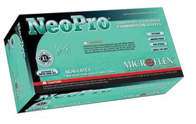 Microflex X-Large Green 9.6" NeoPro 5.1 mil Polychloroprene Ambidextrous Non-Sterile Powder-Free Disposable Gloves With Textured Fingers Finish And Beaded Cuffs (100 Each Per Box)