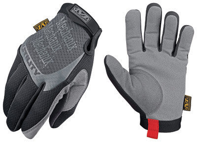 Mechanix Wear 2X Black Utility Full Finger Synthetic Leather And Spandex Mechanics Gloves With Hook and Loop Cuff And Reinforced Clarino Dura-Fit Synthetic Leather Thumb And Index Fingertips