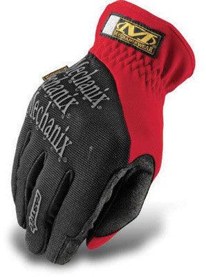 Mechanix Wear X-Large Red And Black FastFit Full Finger Synthetic Leather And Spandex Mechanics Gloves With Elastic Cuff, Synthetic Leather Palm And Spandex Padded Back