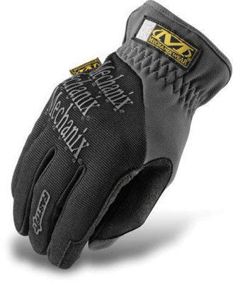 Mechanix Wear X-Large Black And Gray FastFit Full Finger Synthetic Leather And Spandex Mechanics Gloves With Elastic Cuff, Synthetic Leather Palm And Spandex Padded Back