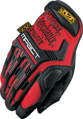 Mechanix Wear X-Large Red And Black M-Pact Full Finger Spandex And Rubber Anti-Vibration Gloves  With Hook & Loop Cuff Poron SRD Foam Palm And Rubberized Grip On Thumb, Index Finger And Palm