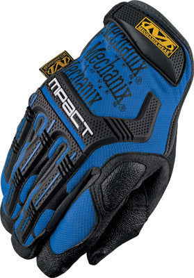 Mechanix Wear X-Large Blue And Black M-Pact Full Finger Spandex And Rubber Anti-Vibration Gloves  With Hook & Loop Cuff Poron SRD Foam Palm And Rubberized Grip On Thumb, Index Finger And Palm