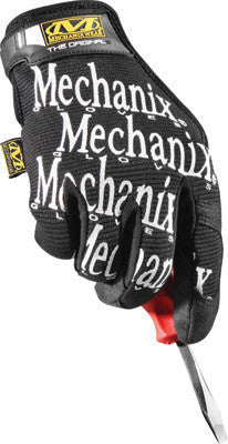 Mechanix Wear X-Large Black Original Full Finger Synthetic Leather, Spandex And Rubber Mechanics Gloves With Hook and Loop Cuff, Synthetic Leather Palm And Fingertips And Spandex Back