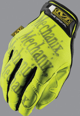 Mechanix Wear X-Large Hi-Viz Yellow The Safety Original Full Finger Synthetic Leather And Spandex Mechanics Gloves With Hook and Loop Cuff, Clarino Synthetic Leather Palm, And 3M Scotchlite Reflective Ink Graphic Pattern Print