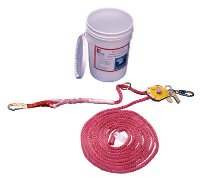 MSA 30' Gravity Dyna-Line Single Worker Temporary Horizontal Lifeline With Load Indicator