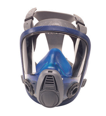 MSA Large Black Silicone Advantage 3230 Full Face Twin Port Air Purifying Respirator With Rubber Head Harness