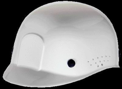 MSA White Polyethylene Bump Cap With Low Profile Crown And Perforated Sides