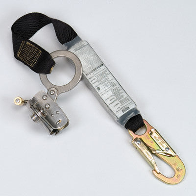 MSA Fall Arrester Rope Grab Sure-Stop Shock-Absorbing Lanyard And LC Snaphook