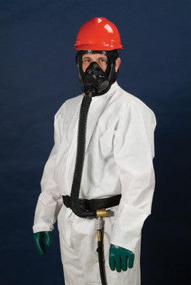 MSA Medium Advantage 4000 Rubber Facepiece With Polyester Head Harness, Snap-Tite Aluminum Quick Disconnect And High Pressure Control Valve