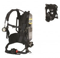 MSA AirHawk II Supplied Air Respirator With Medium Hycar Rubber Advantage 4000 Facepiece With Rubber Head Harness, Aluminum 30-Minute Cylinder, Nylon Harness With Chest Strap