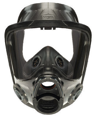 MSA Medium Advantage 4000 Twin Port Hycar Facepiece With Nosecup, Bayonet Adapters In Lens And Net Head Harness
