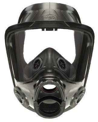 MSA Small Advantage 4000 Twin Port Hycar Facepiece With Nosecup, Bayonet Adapters In Lens And Net Head Harness